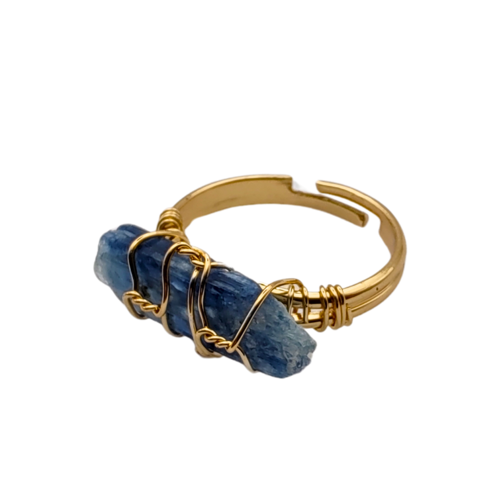 Energiza.ME - Deslumbrante Anel Ajustavel de Kyanite Azul 01 Deslumbrante Anel Ajustável de Kyanite Azul - 01