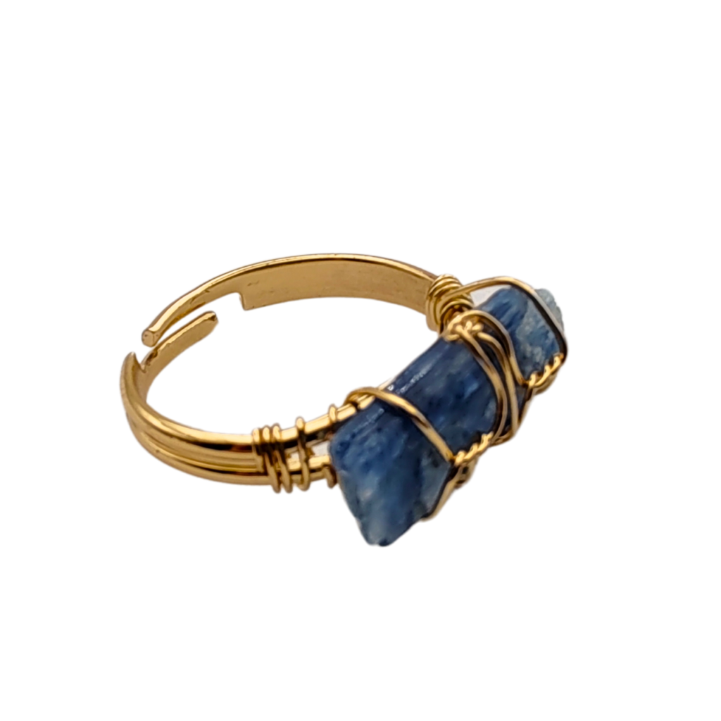 Energiza.ME - Deslumbrante Anel Ajustavel de Kyanite Azul 02 Deslumbrante Anel Ajustável de Kyanite Azul - 02