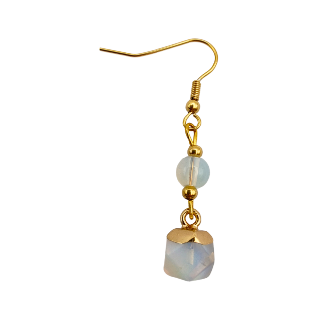 Energiza.ME - Deslumbrante Brinco de Opala Banhado a Ouro 02 Deslumbrante Brinco de Opala Banhado a Ouro - 02