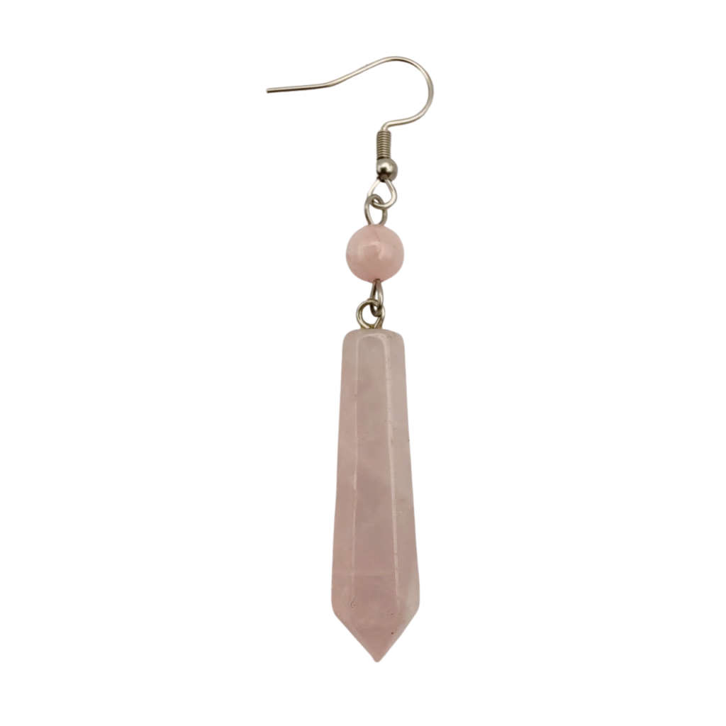 Energiza.ME - Deslumbrante Brinco de Quartzo Rosa 01 Deslumbrante Brinco de Quartzo Rosa - 01