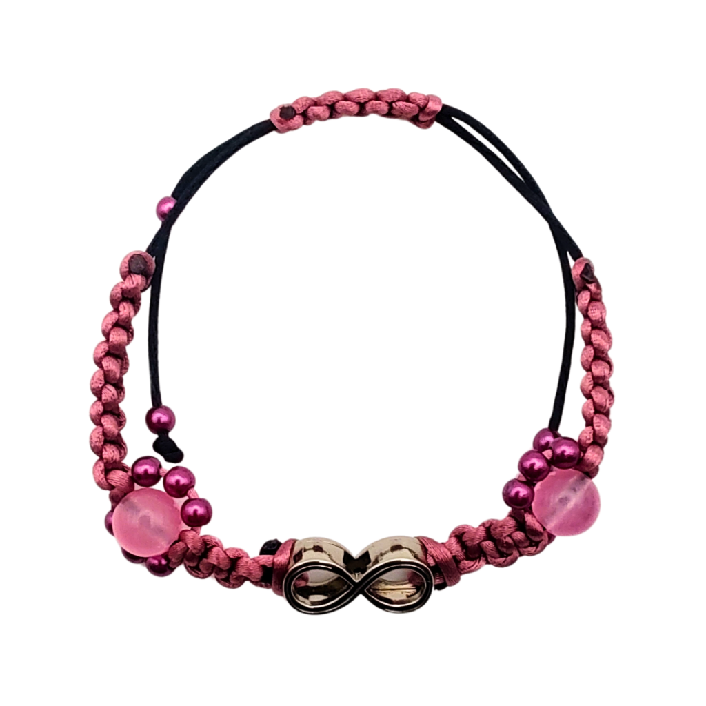 Energiza.ME - Pulseira Calma Infinita Jade Rosa 1 Pulseira Calma Infinita Jade Rosa - Energiza.ME